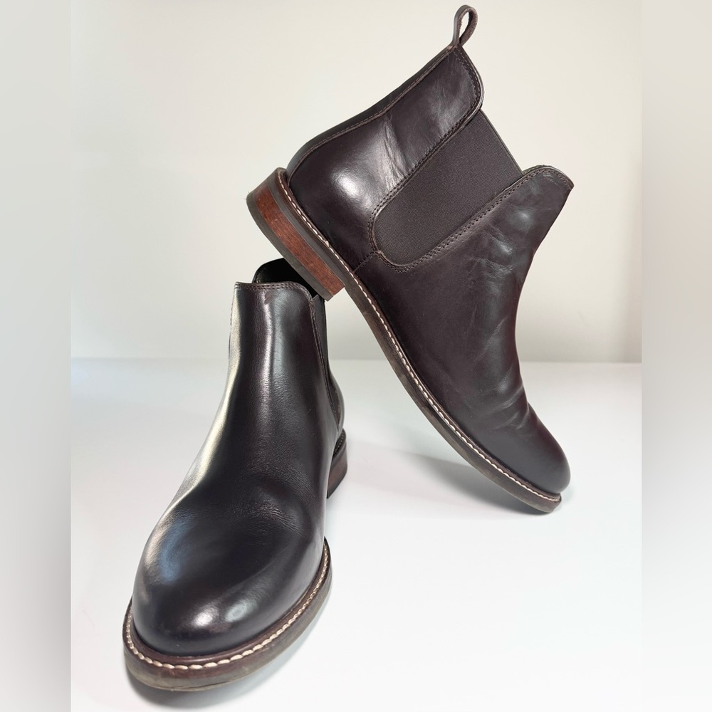 Barbour Farsley Leather Chelsea Boots - Brown - Excellent Condition